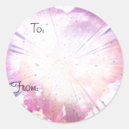 Etiqueta de Presente Rosa Bege