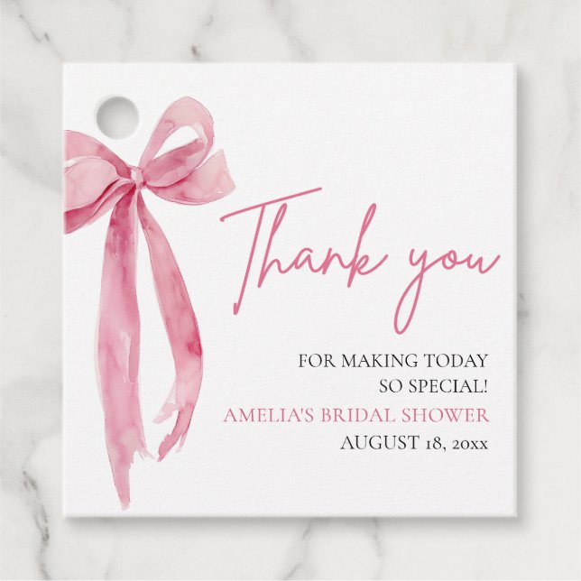 Etiqueta de presente Rosa Choque Ela Vai Se Casar  (Frente)