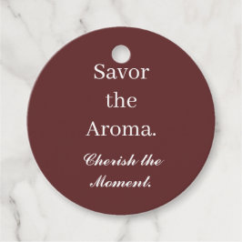 Etiqueta de Presente Saboreie O Aroma