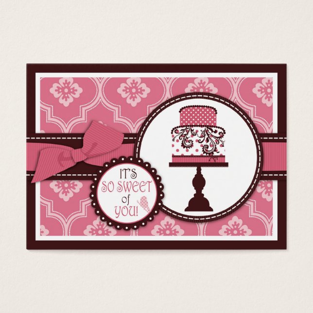 Etiqueta de presente TY do Bolo Doce (Frente)