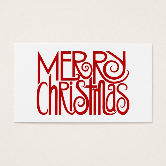Etiqueta de presente vermelho feliz de Natal (Frente)