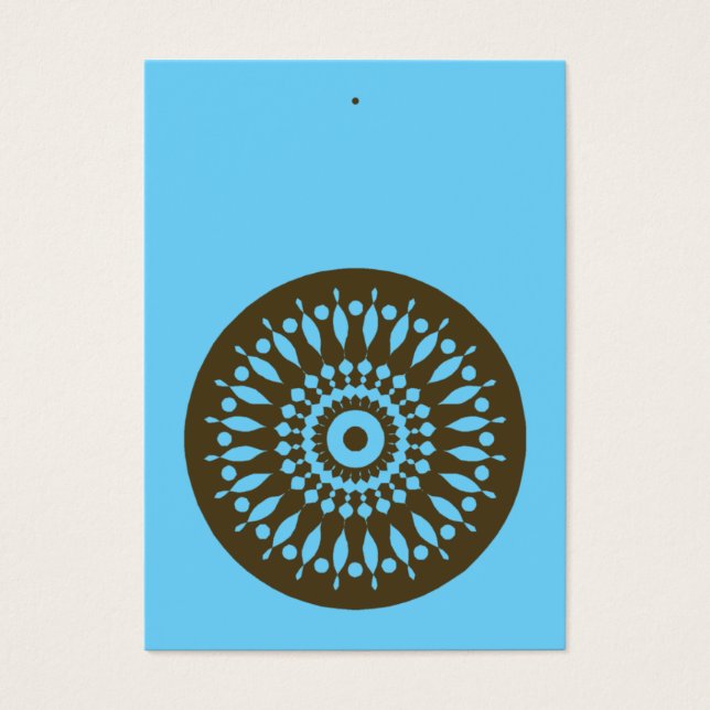 Etiqueta de presentes - Azul e Marrom (Frente)