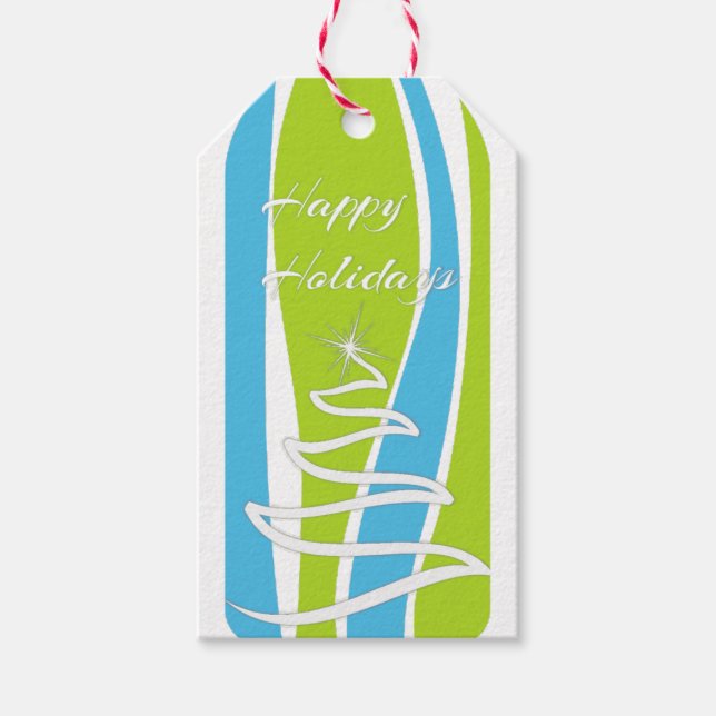 Etiqueta de presentes colorida (Frente)