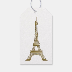 Etiqueta de presentes da torre Eiffel