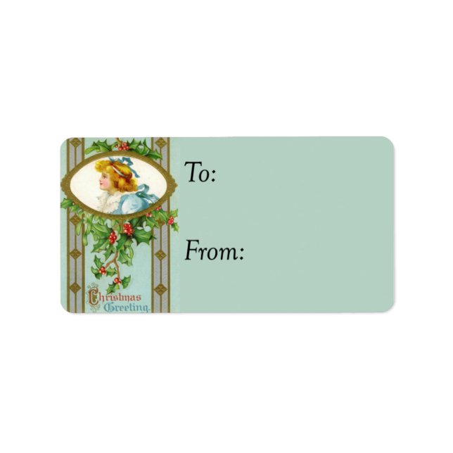 Etiqueta de presentes de cartões de natal (Frente)
