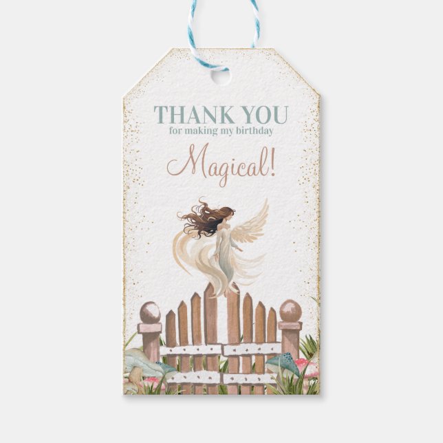 Etiqueta de presentes de fada de jardim mágico (Frente)