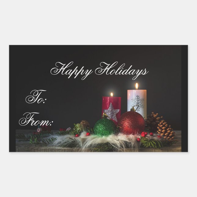 Etiqueta de presentes de feriados felizes (Frente)