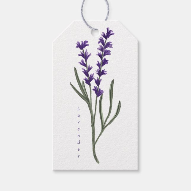 Etiqueta de presentes de lavanda (Frente)