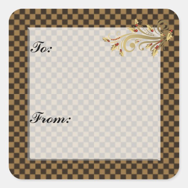 Etiqueta de presentes de Natal (Frente)