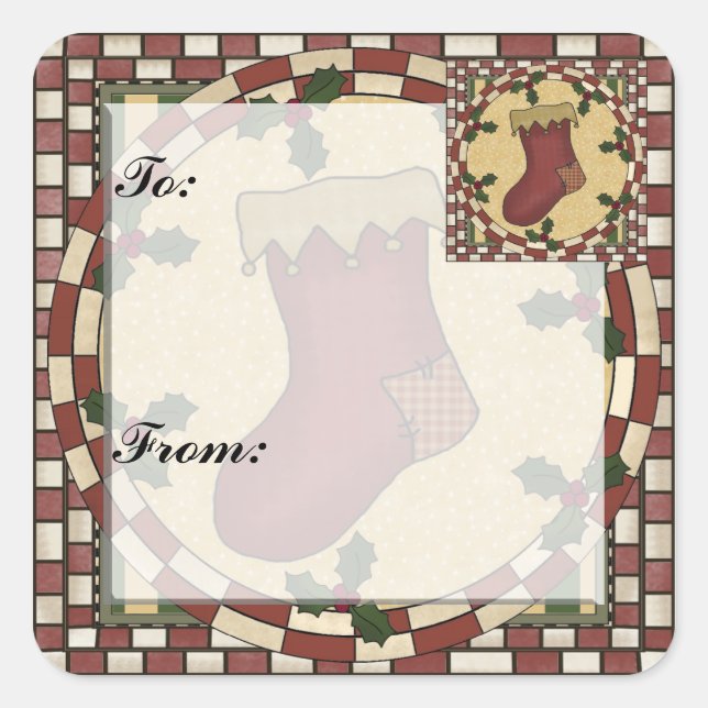 Etiqueta de presentes de Natal (Frente)