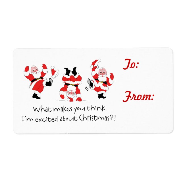 Etiqueta de presentes de Natal animada para Papais (Frente)