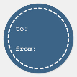 Etiqueta de presentes de Natal Azul e Branco