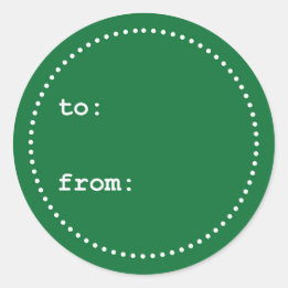 Etiqueta de presentes de Natal Branco Verde - De/p