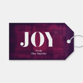 Etiqueta de presentes de Natal com giz roxo e aleg