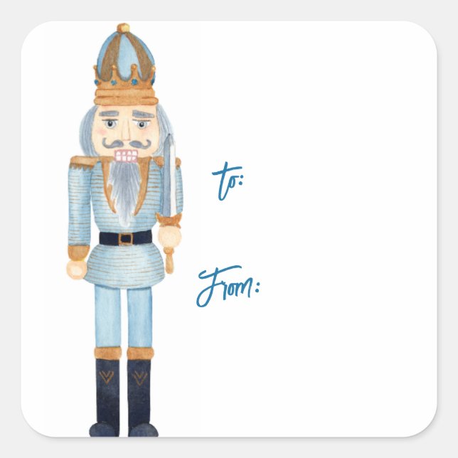 Etiqueta de presentes de Natal do Noz-Cracker (Frente)