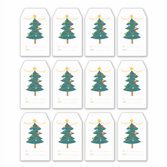 Etiqueta de presentes de Natal do Sticker Xmas apr (Frente)