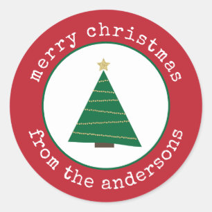 Etiqueta de presentes de Natal feliz