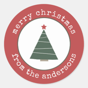 Etiqueta de presentes de Natal feliz