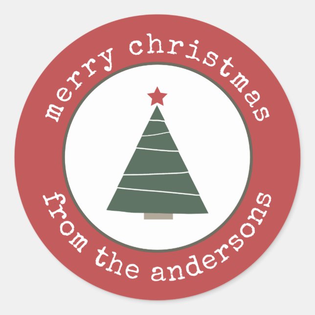 Etiqueta de presentes de Natal feliz (Frente)