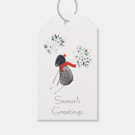 Etiqueta de presentes de Natal para a Reindeer