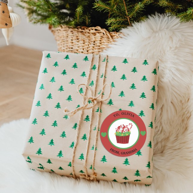 Etiqueta de presentes de Natal para e de (Criador carregado)