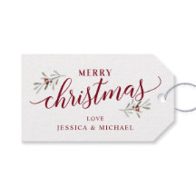 Etiqueta de presentes de Natal para mensagem de re