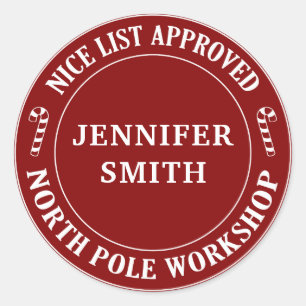 Etiqueta de presentes de Natal Vermelho