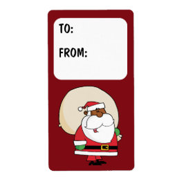 Etiqueta de presentes de Papais noeis pretos