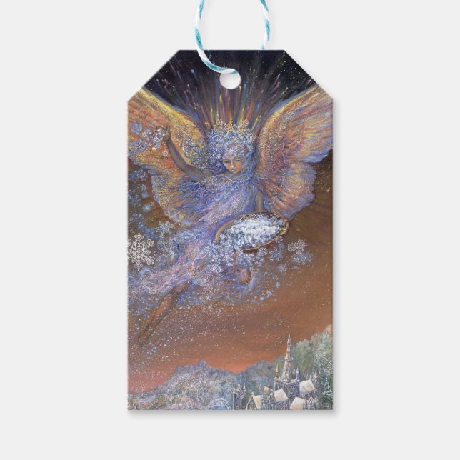 Etiqueta de presentes de papel fada de Natal (Frente)