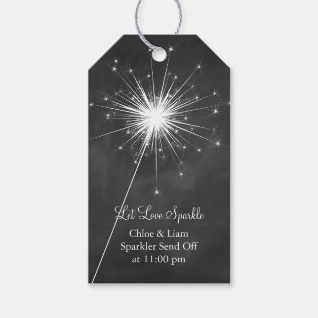 Etiqueta de presentes do Love Sparkles - preto (Frente)