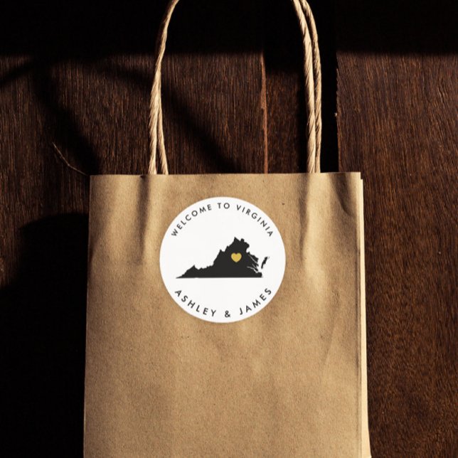 Etiqueta de presentes do mapa de boas-vindas da Vi (Criador carregado)