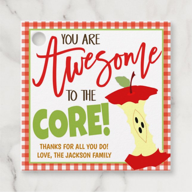 Etiqueta de presentes do professor (Frente)