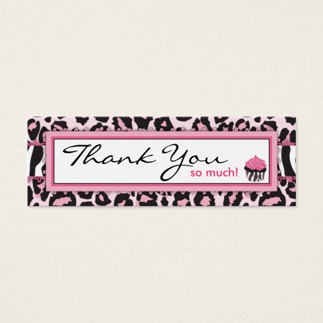 Etiqueta de presentes fina com Cupcake selvagem WP (Frente)