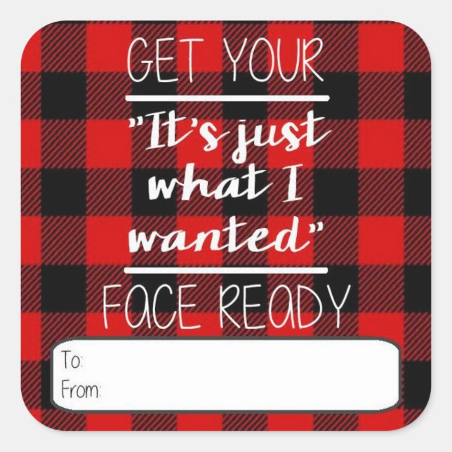 Etiqueta de presentes honesta (Frente)