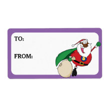 Etiqueta de presentes impressa para Papais noeis p