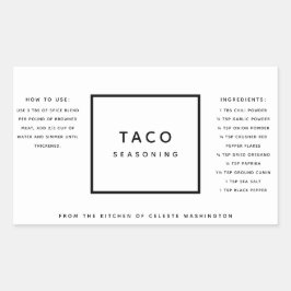 Etiqueta de presentes minimalista de especiarias a