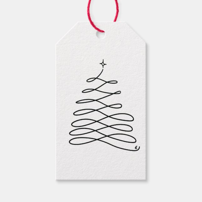 Etiqueta de presentes na árvore (Frente)