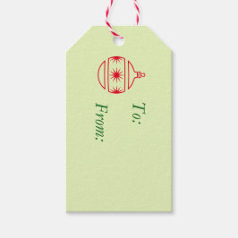 Etiqueta de presentes - Ornamentos de árvores redo