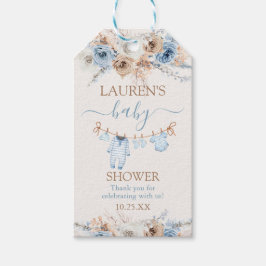 Etiqueta de presentes para Chá de fraldas de roupa