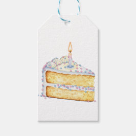 Etiqueta de presentes para fatia de bolos de anive