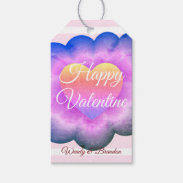 Etiqueta de presentes para Namorados Feliz com Flo