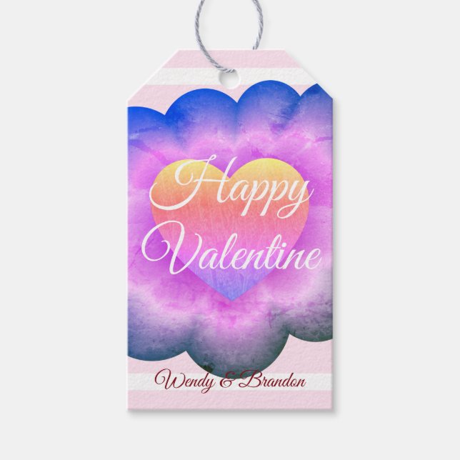 Etiqueta de presentes para Namorados Feliz com Flo (Frente)