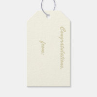 Etiqueta de presentes para Parabéns com cor de mar