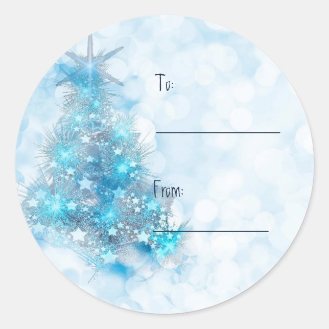 Etiqueta de presentes personalizada da árvore de N (Frente)