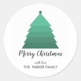 Etiqueta de presentes personalizada da árvore de N