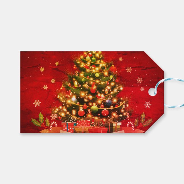 Etiqueta de presentes personalizável para feliz Na (Frente (horizontal))