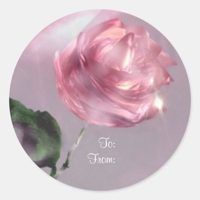 Etiqueta de presentes rosa (Frente)