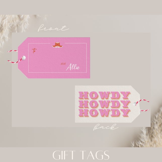 Etiqueta de presentes rosa-rosa da Festa de soltei (Criador carregado)