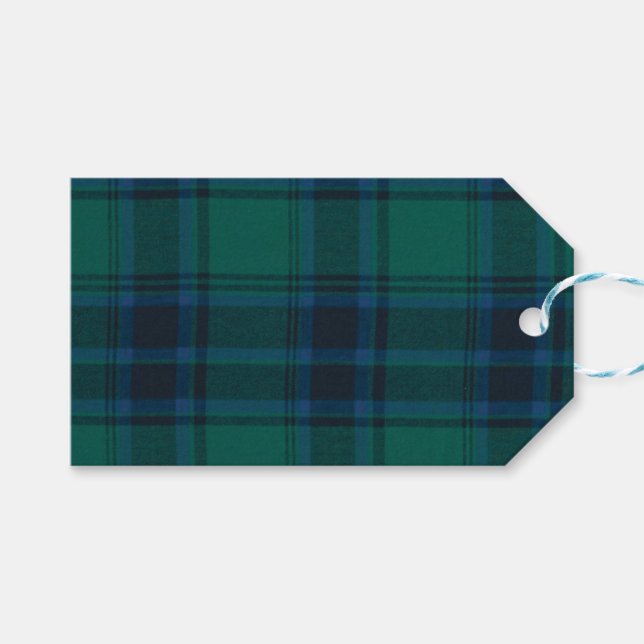 Etiqueta de presentes Tartan (Frente (horizontal))