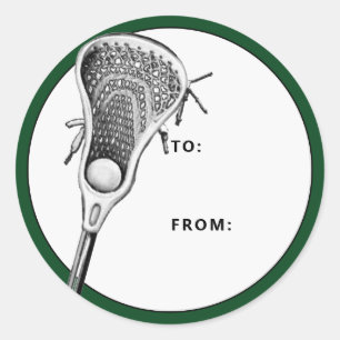 Etiqueta de presentes verdes Lacrosse